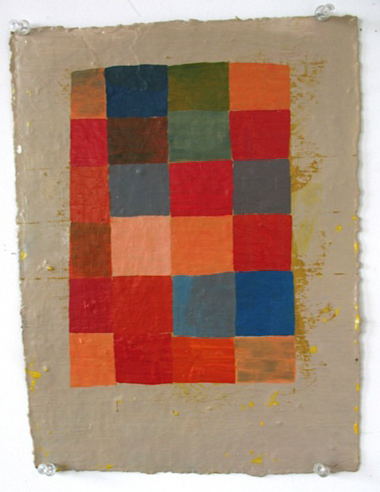 Grid I, 2008, oil on paper, 12x9