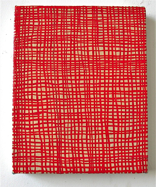 paintings2011_7 Red Grid 2011 oil on canvas 10x8